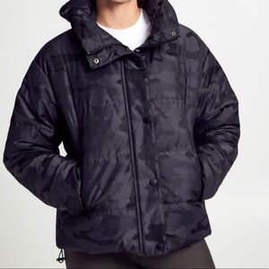 Soulcycle Black Camo Puffer Jacket